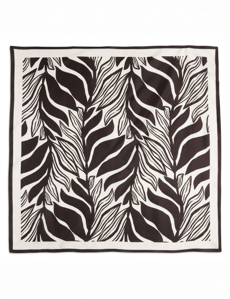 Albaray pure silk mono print square scarf, imported from the UK