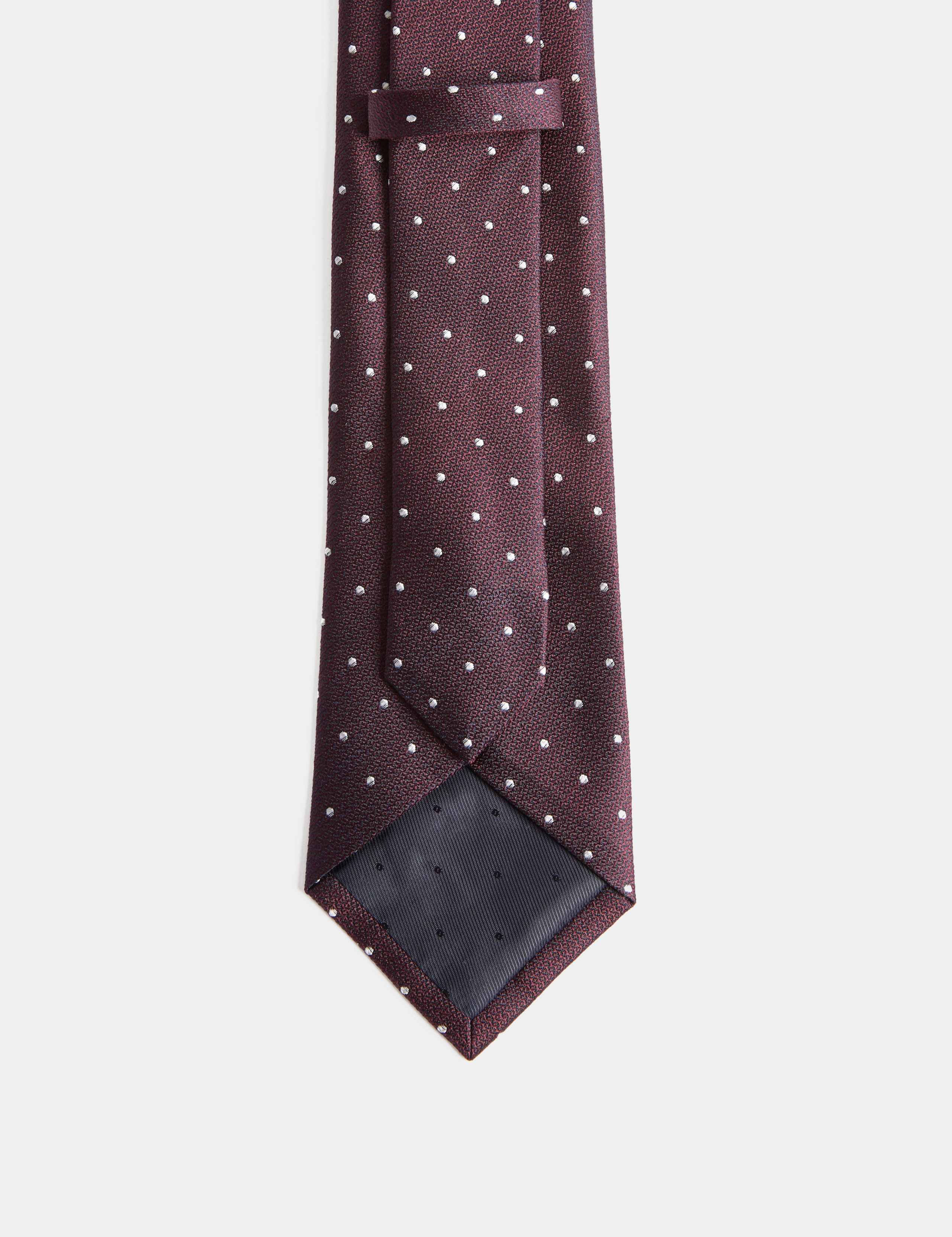 M&S pure silk polka dot tie, regular width (British brand)