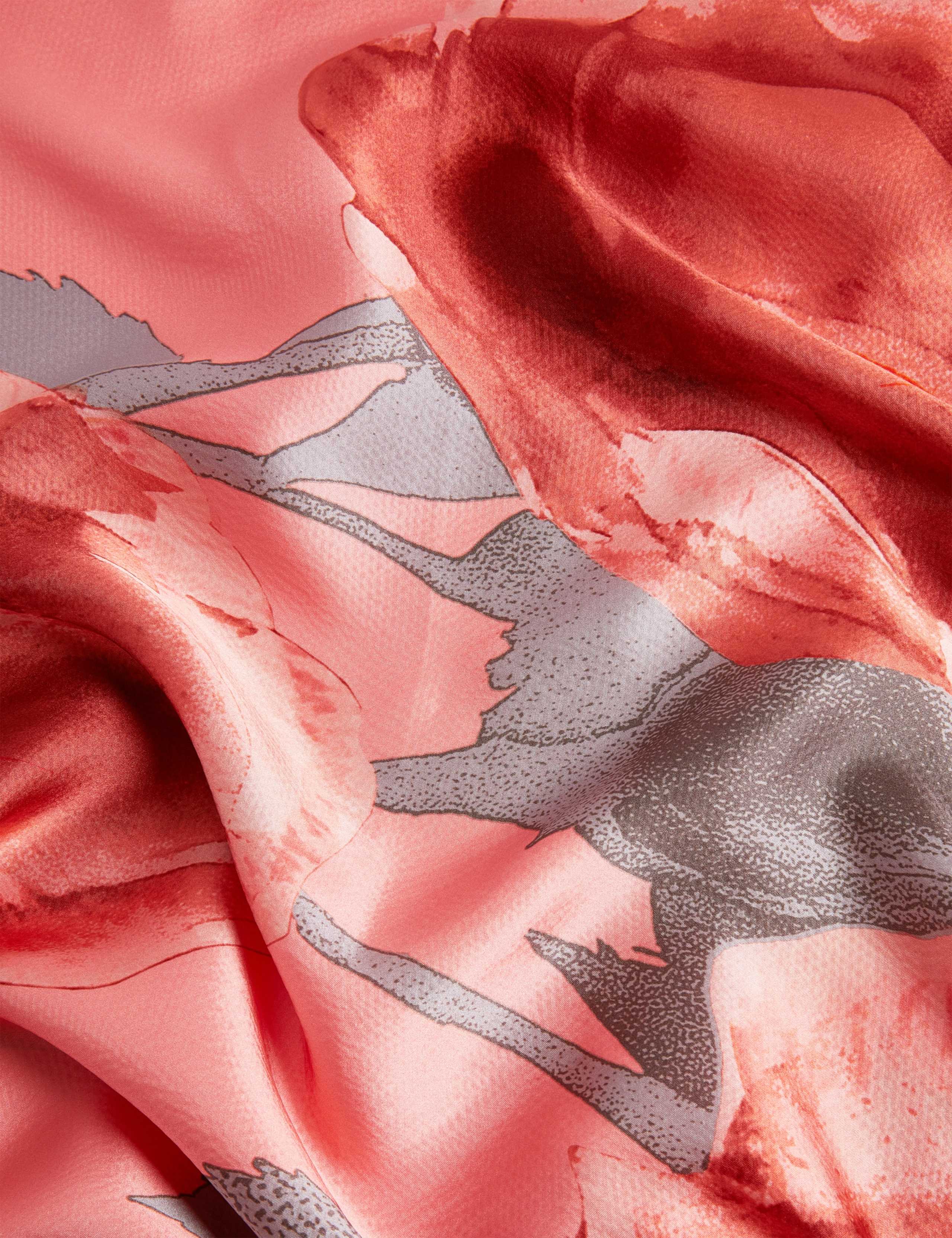 Ted Baker printed silk scarf cover up cape, imported from the UK