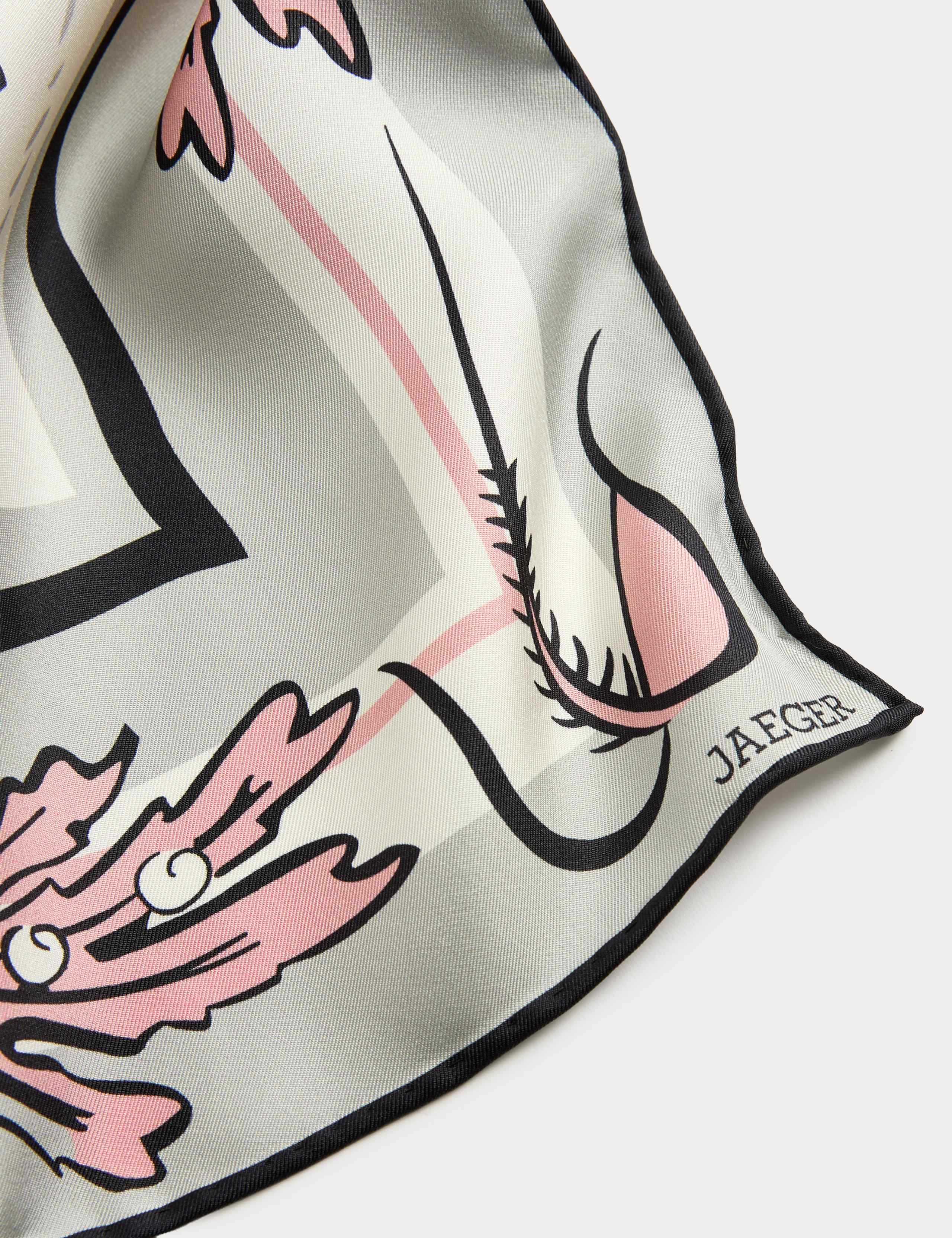 Jaeger pure silk square scarf 64 cm, UK version