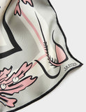 Jaeger pure silk square scarf 64 cm, UK version