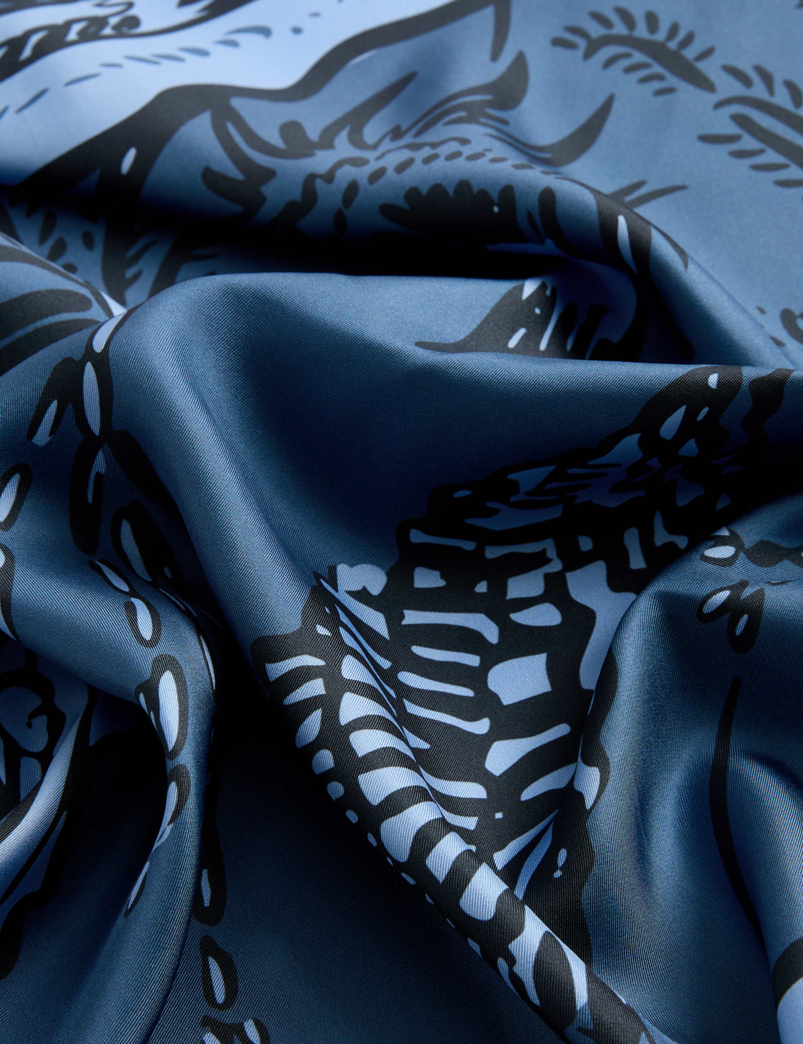 Jaeger pure silk floral print square scarf - British product