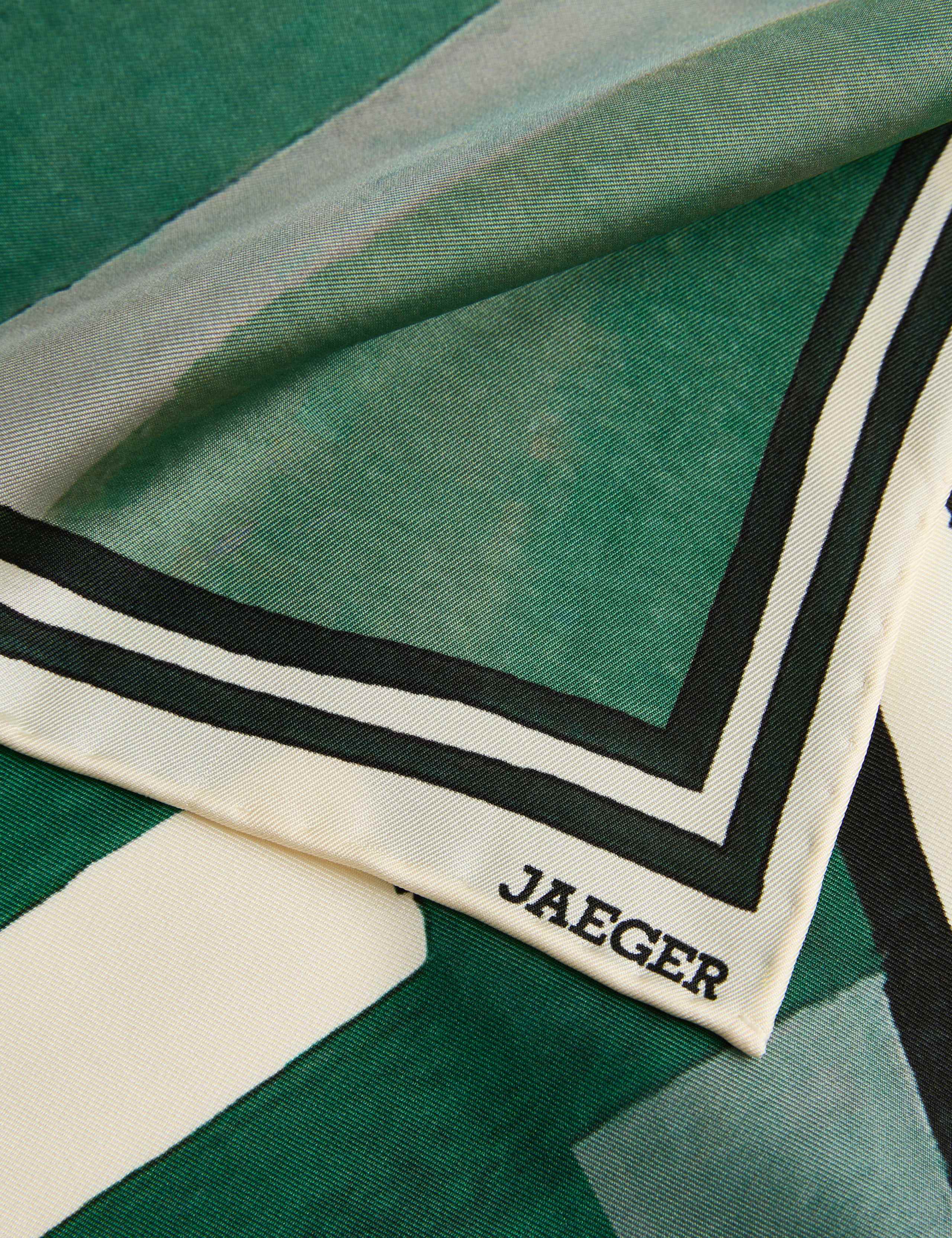 Jaeger striped silk scarf 64cm, imported from the UK