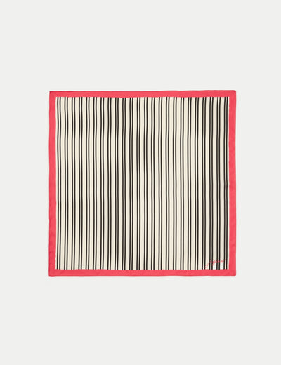 M&S Jigsaw Pure Silk Striped Square Scarf 60cm x 60cm- Buy online at McGrocer