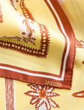 Jaeger pure silk twill printed square scarf 64cm, UK version