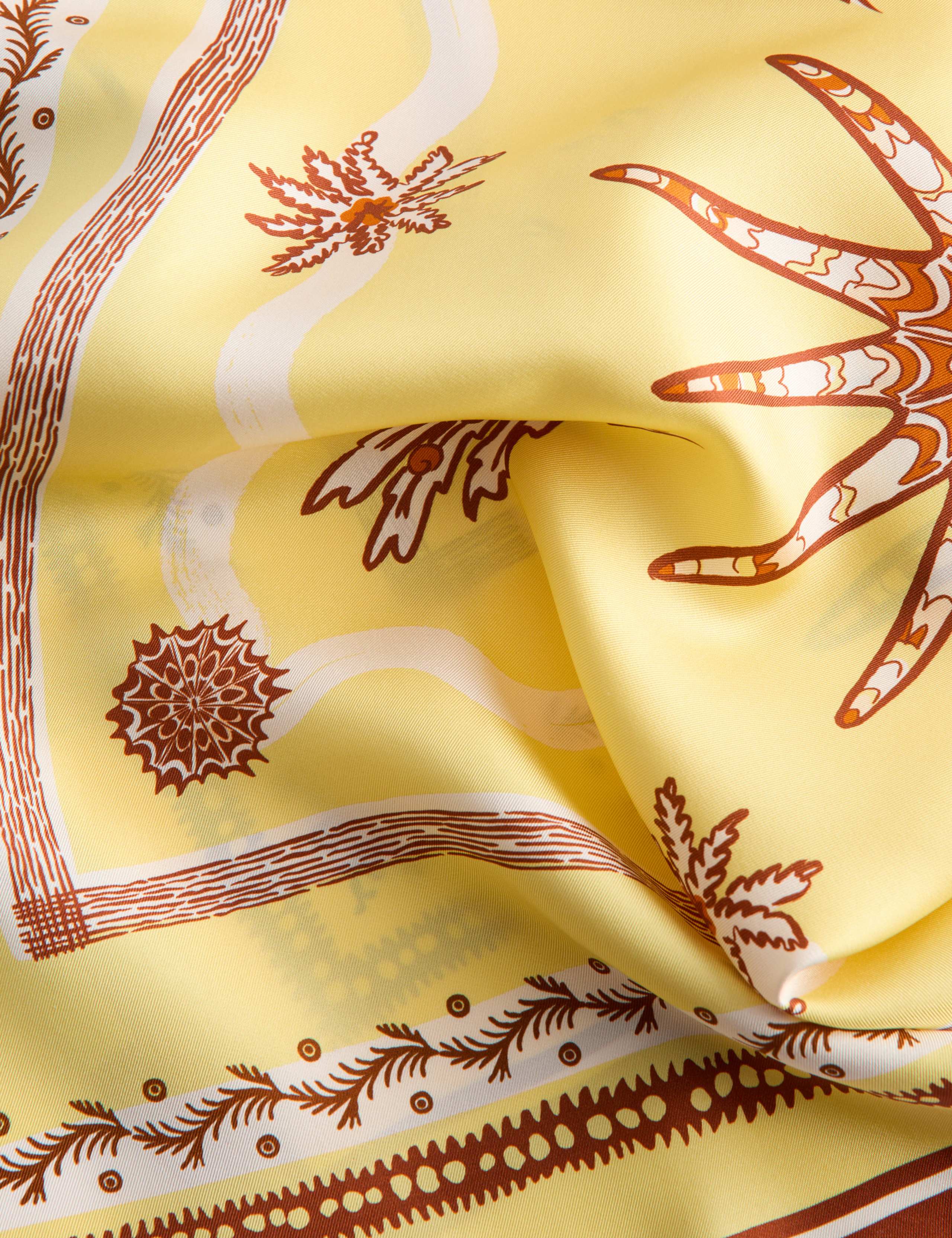 Jaeger pure silk twill printed square scarf 64cm, UK version