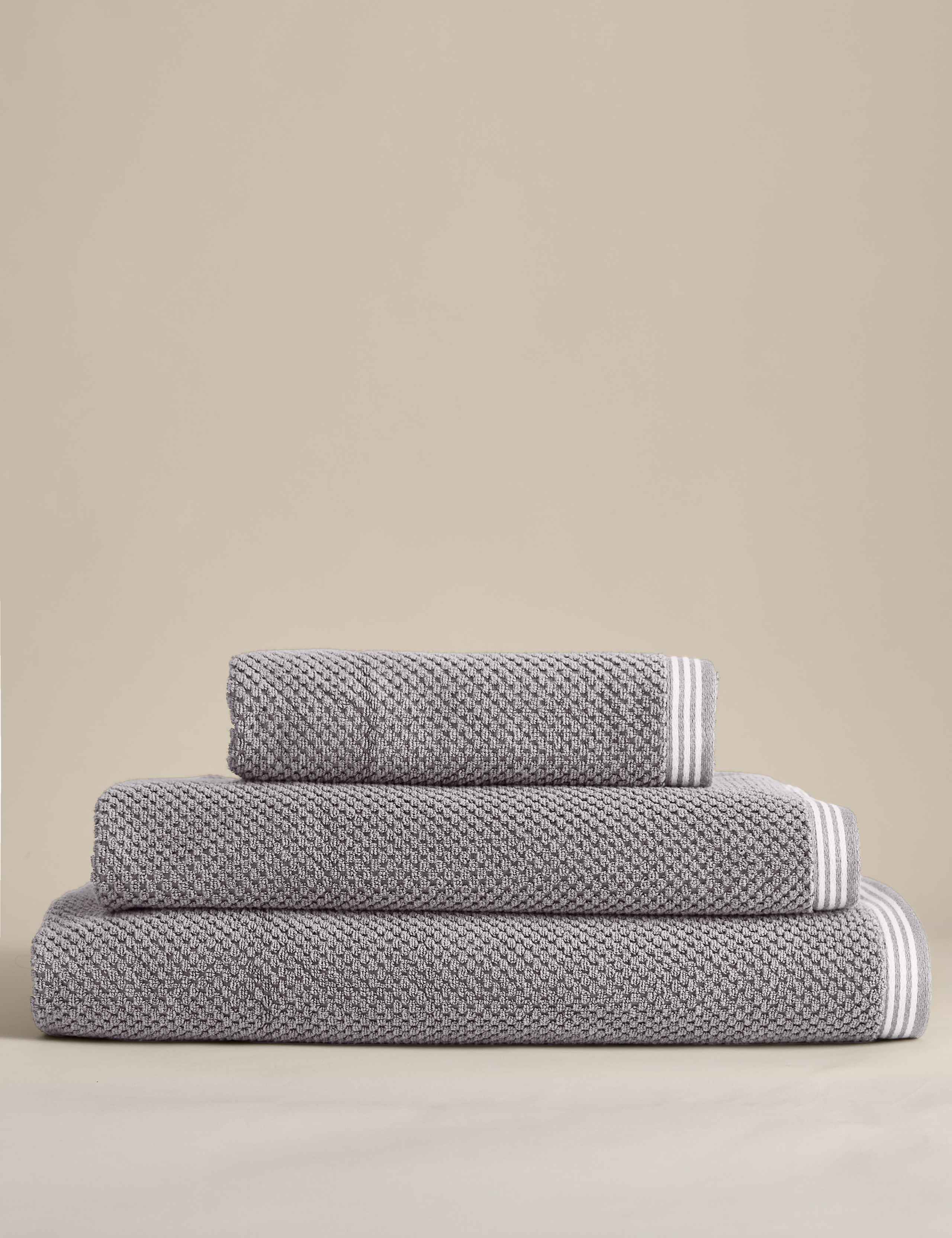 Pure cotton rice weave towel 500gsm honeycomb (British brand)