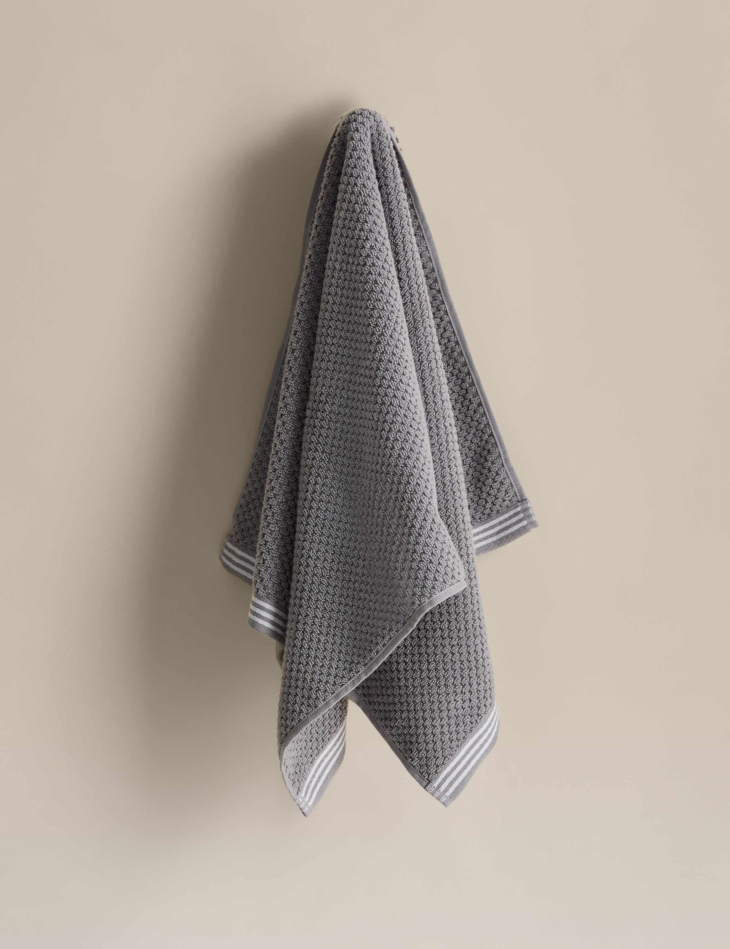 Pure cotton rice weave towel 500gsm honeycomb (British brand)
