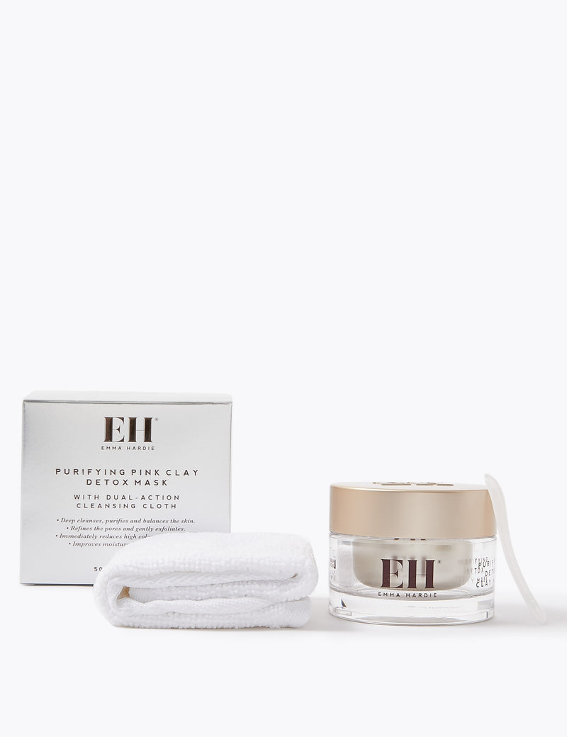 Emma Hardie purifying clay mask with cleansing cloth 50ml, imported from the UK