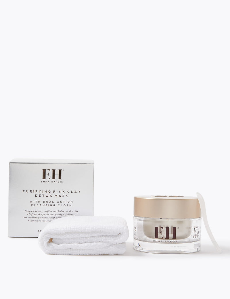 Emma Hardie purifying clay mask with cleansing cloth 50ml, imported from the UK