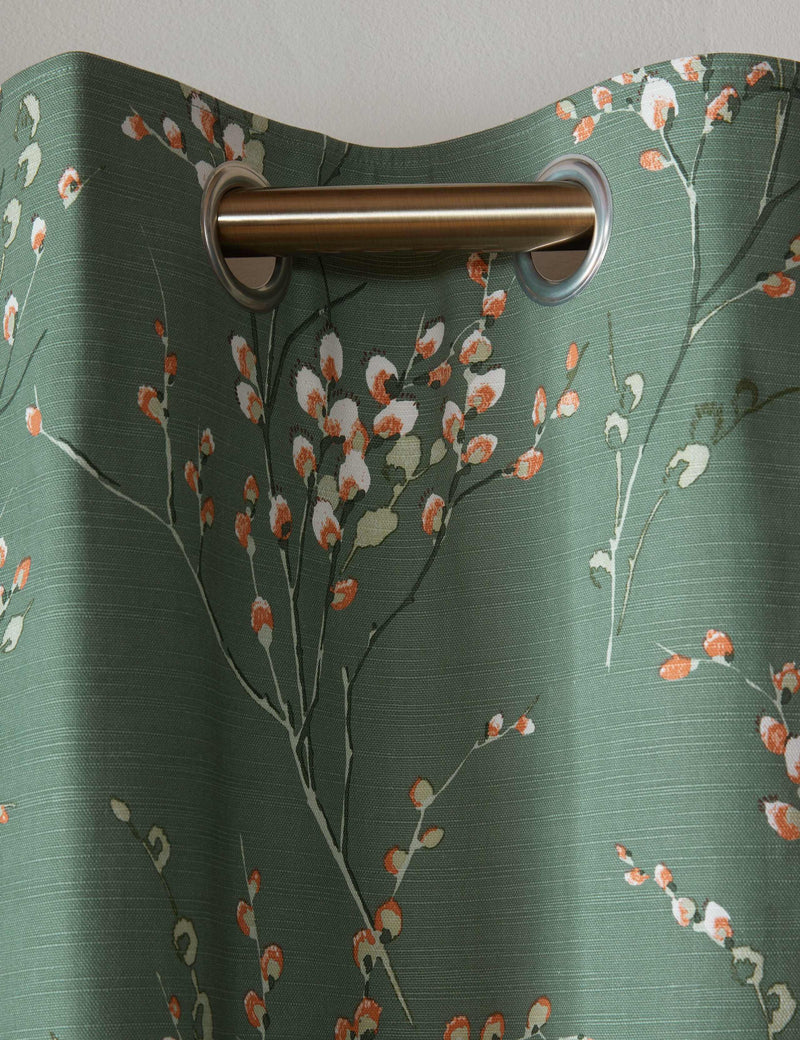 Laura Ashley Pussy Willow eyelet blackout curtains, imported from the UK