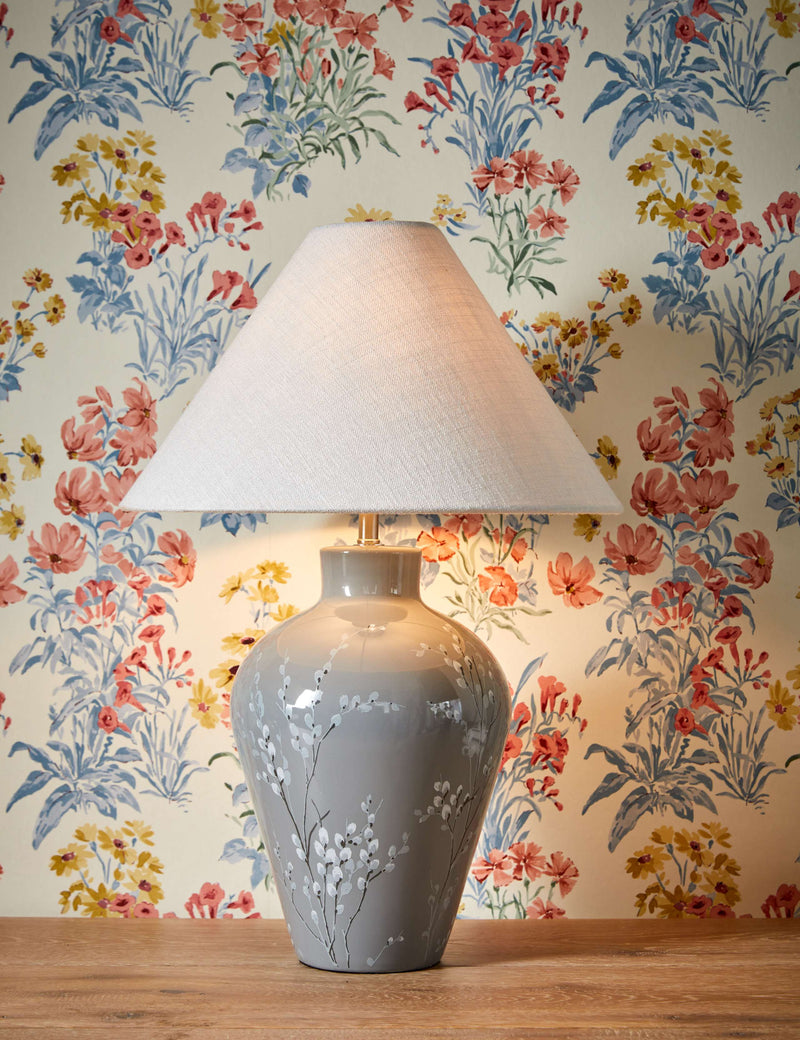 Laura Ashley pussywillow ceramic table lamp - British product