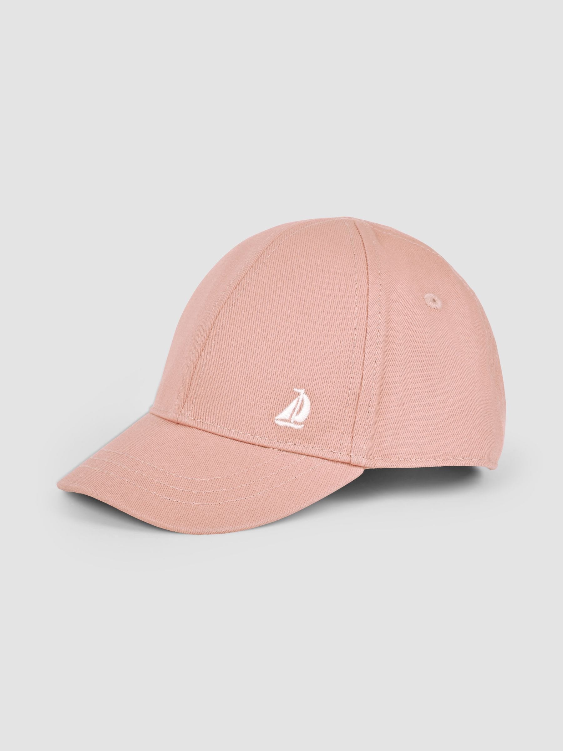 JoJo Maman Bébé pink baseball cap with sailboat embroidery, UK version