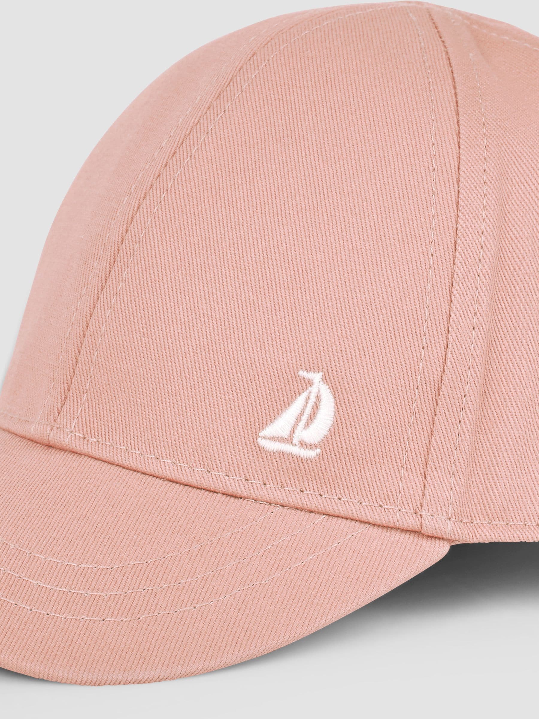 JoJo Maman Bébé pink baseball cap with sailboat embroidery, UK version