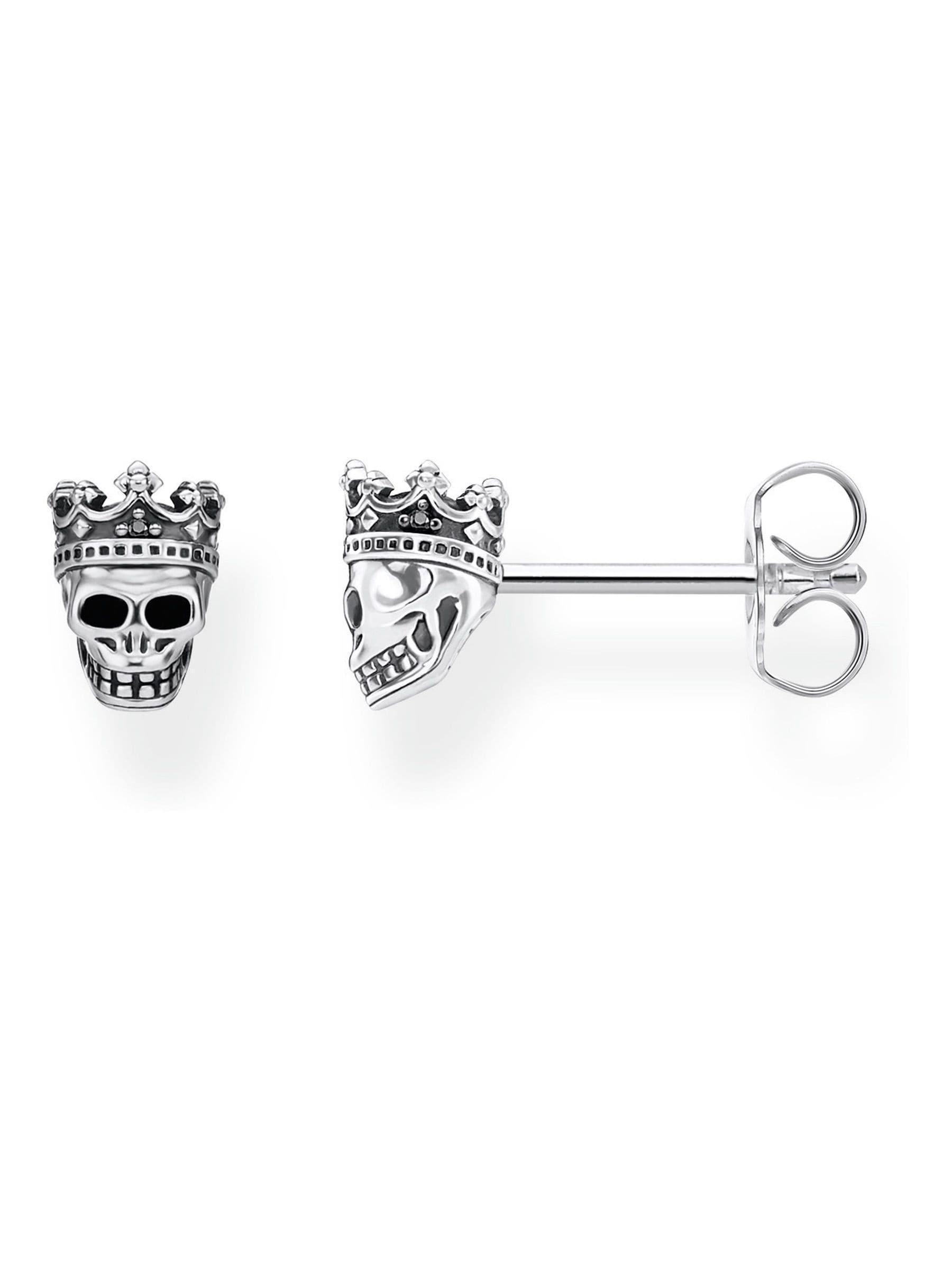 Thomas Sabo Black Skull King Ear Studs (British brand)