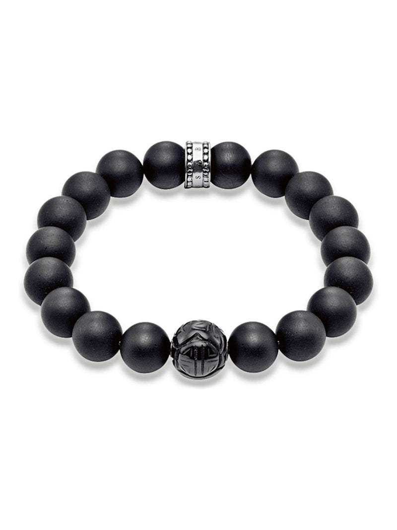 Thomas Sabo Black Rebel Obsidian sterling silver bracelet (British brand)