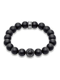 Thomas Sabo Black Rebel Obsidian sterling silver bracelet (British brand)