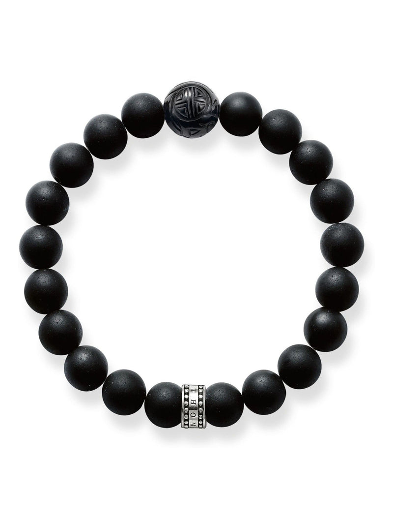 Thomas Sabo Black Rebel Obsidian sterling silver bracelet (British brand)