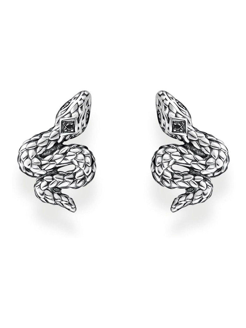 Thomas Sabo black mystic snake 925 silver stud earrings, UK version