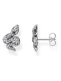 Thomas Sabo black mystic snake 925 silver stud earrings, UK version