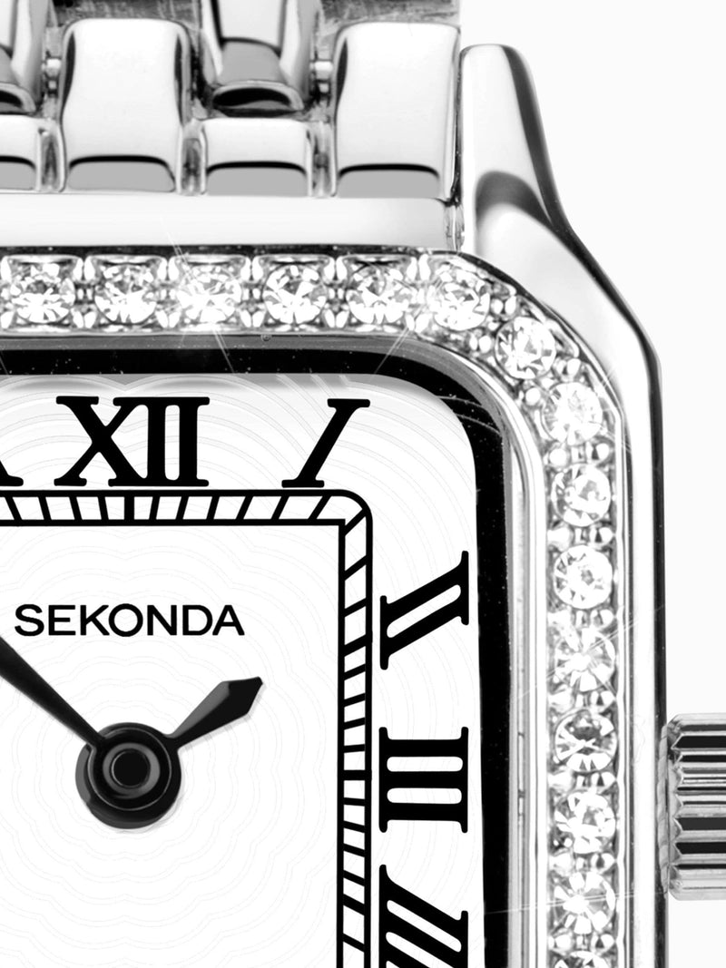 Sekonda silver tone analogue watch 21mm (British brand)
