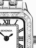 Sekonda silver tone analogue watch 21mm (British brand)