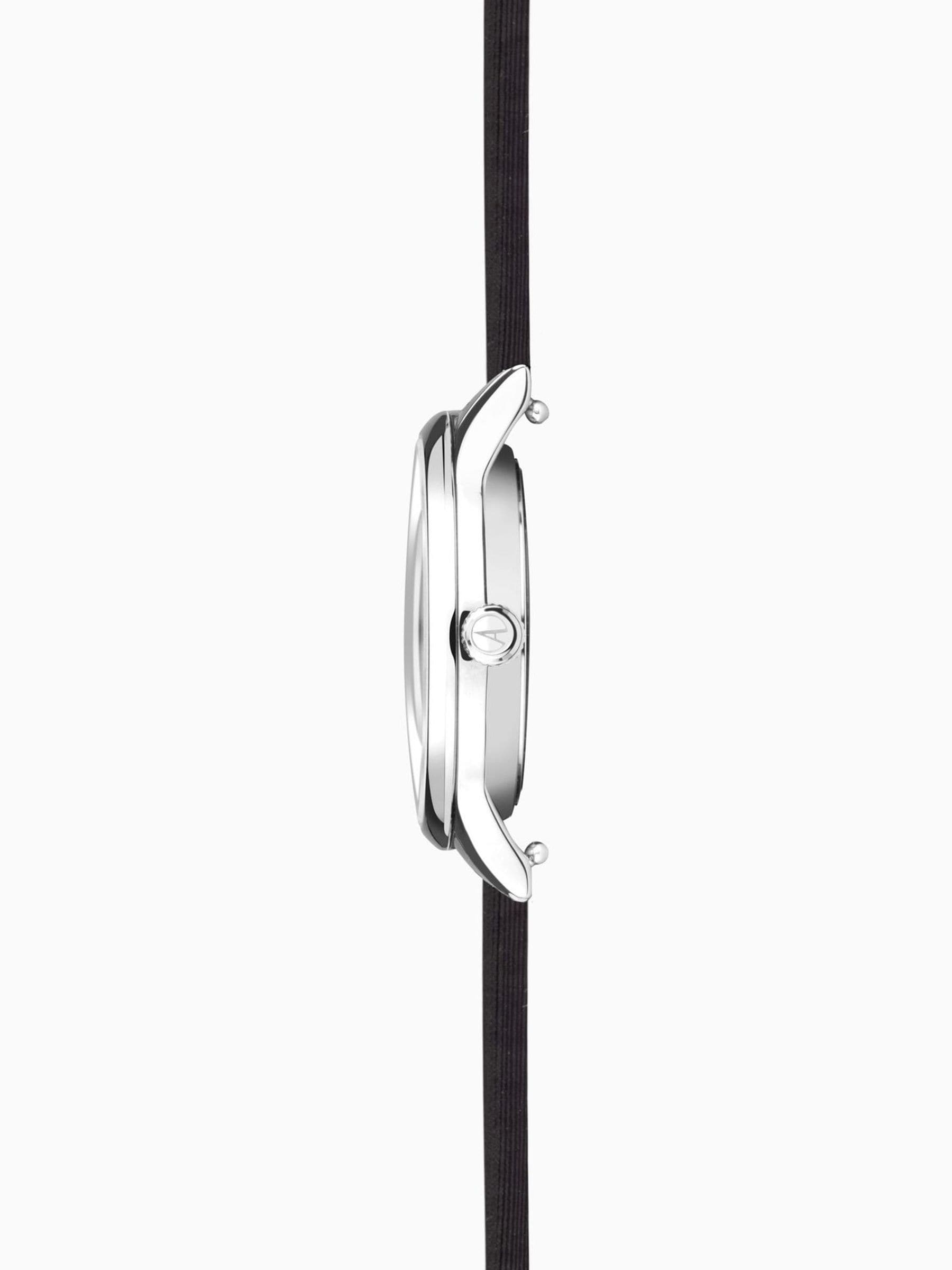 Accurist black dress leather strap watch 28mm - British product