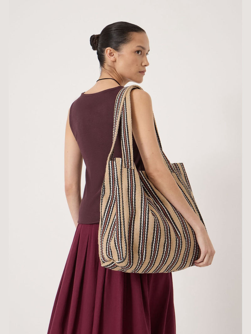 Hush Scout Natural Stripe tote bag - British product