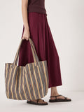 Hush Scout Natural Stripe tote bag - British product