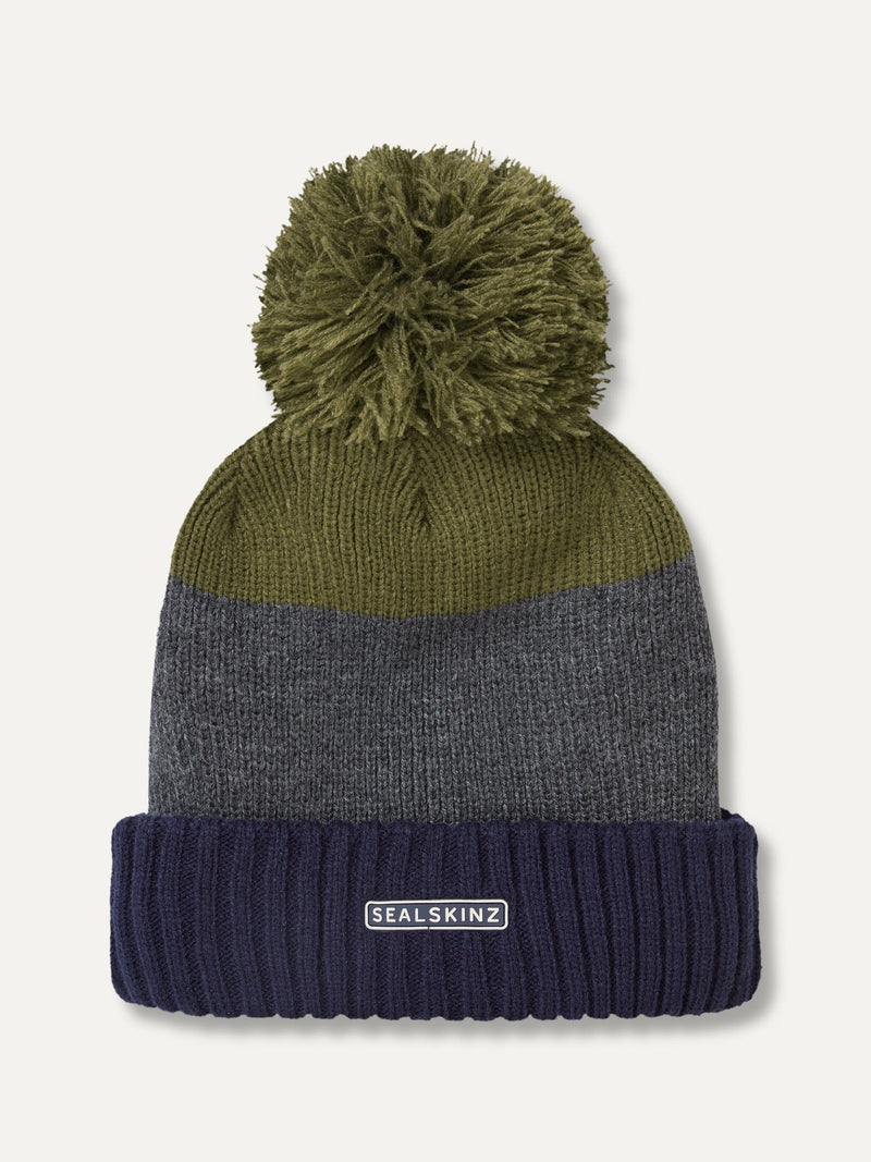 Sealskinz Navy Flitcham Waterproof Cold Weather Bobble Hat