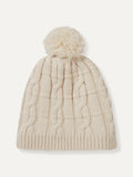 Sealskinz cream cable knit waterproof bobble hat, UK version