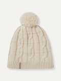 Sealskinz cream cable knit waterproof bobble hat, UK version