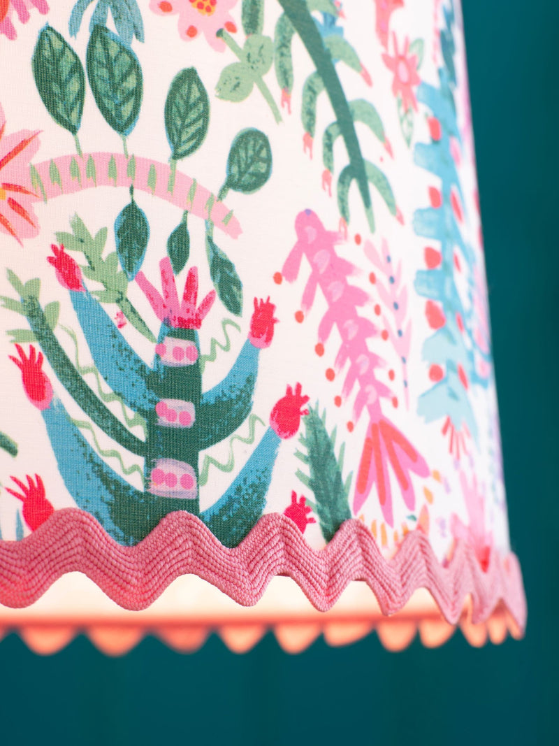 Lucy Tiffney pink floral ricrac lampshade, UK version