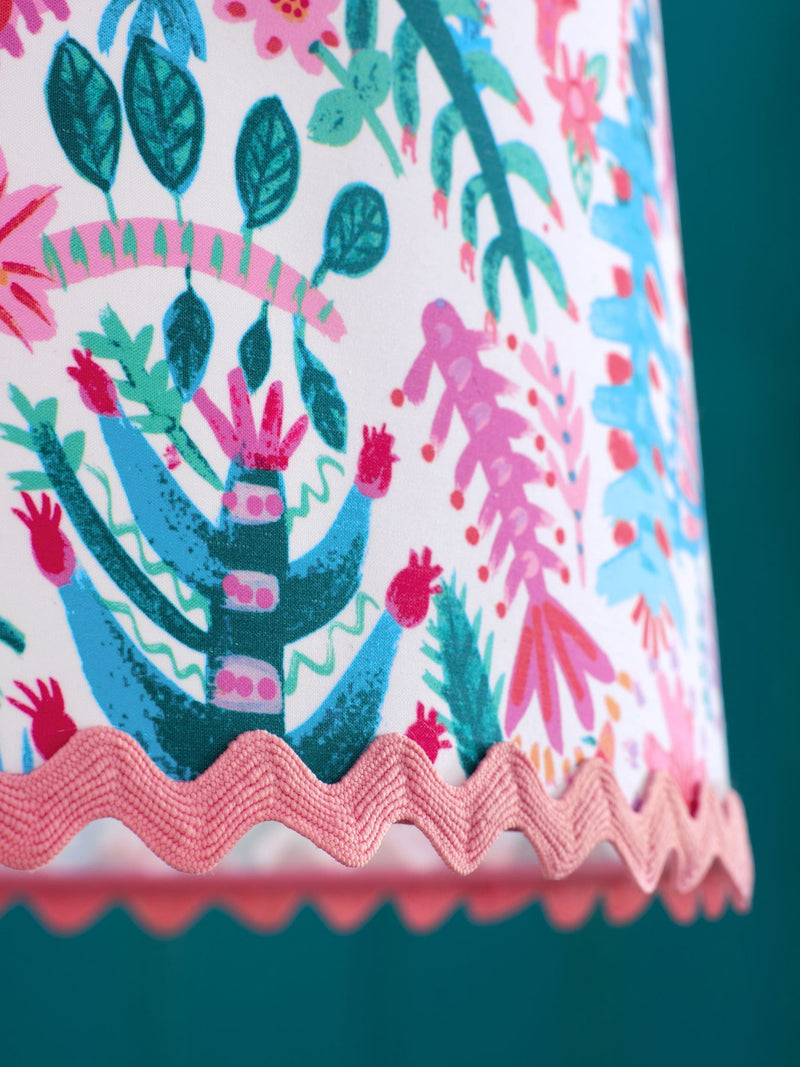Lucy Tiffney pink floral ricrac lampshade, UK version