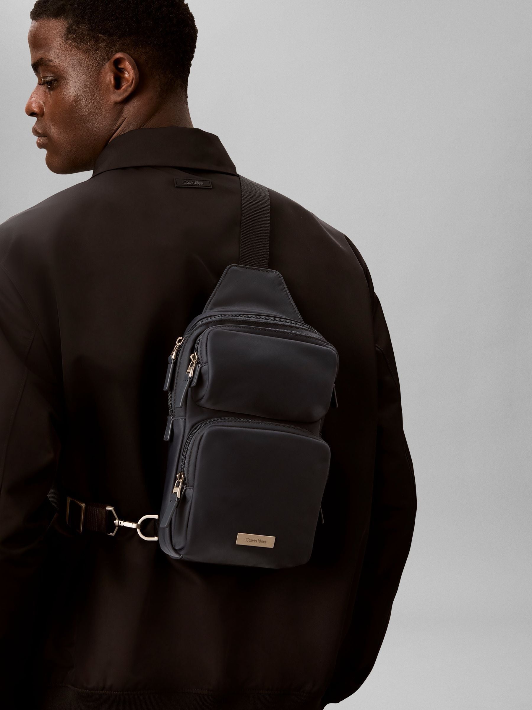 Calvin Klein Blue Nylon Sling Bag, imported from the UK