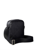 Calvin Klein black embossed emblem reporter bag, UK version