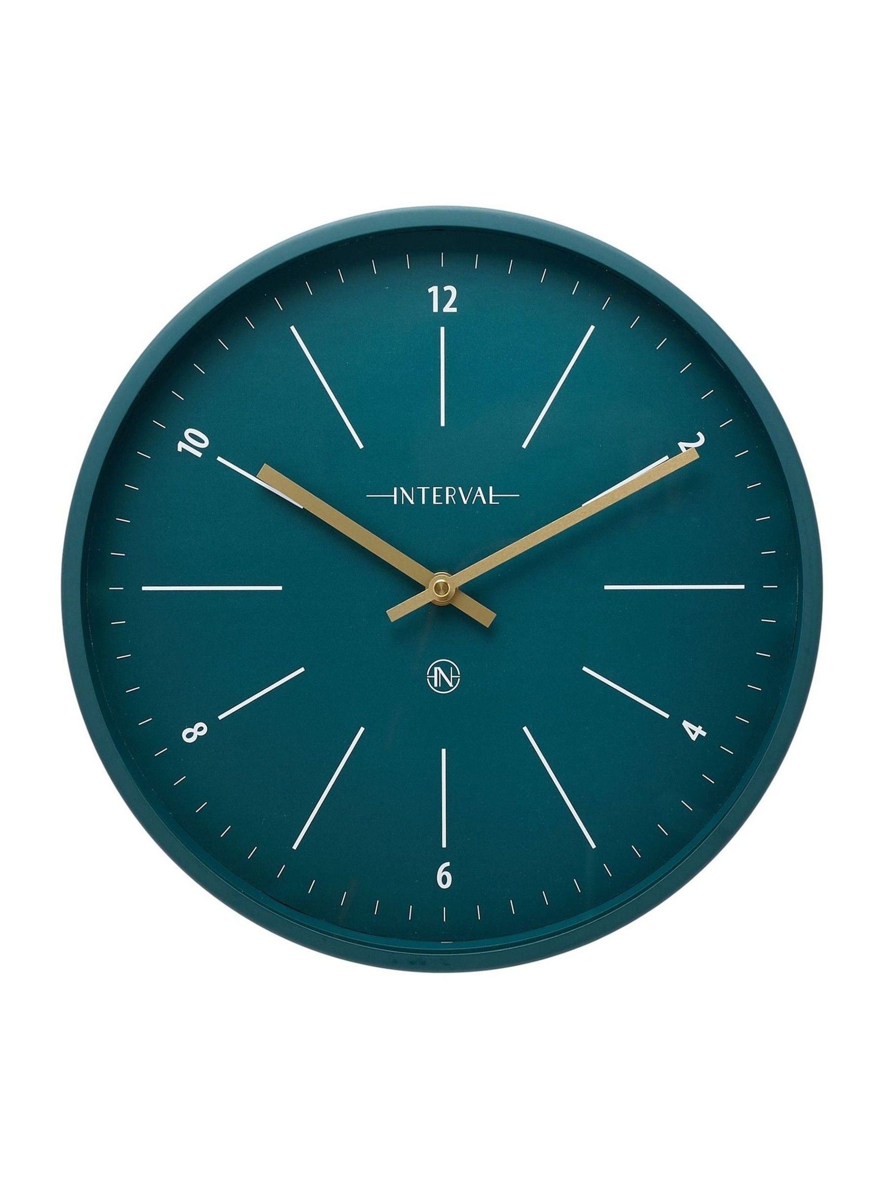 Widdop emerald metal wall clock (British brand)