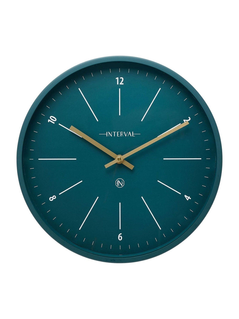 Widdop emerald metal wall clock (British brand)