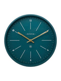 Widdop emerald metal wall clock (British brand)
