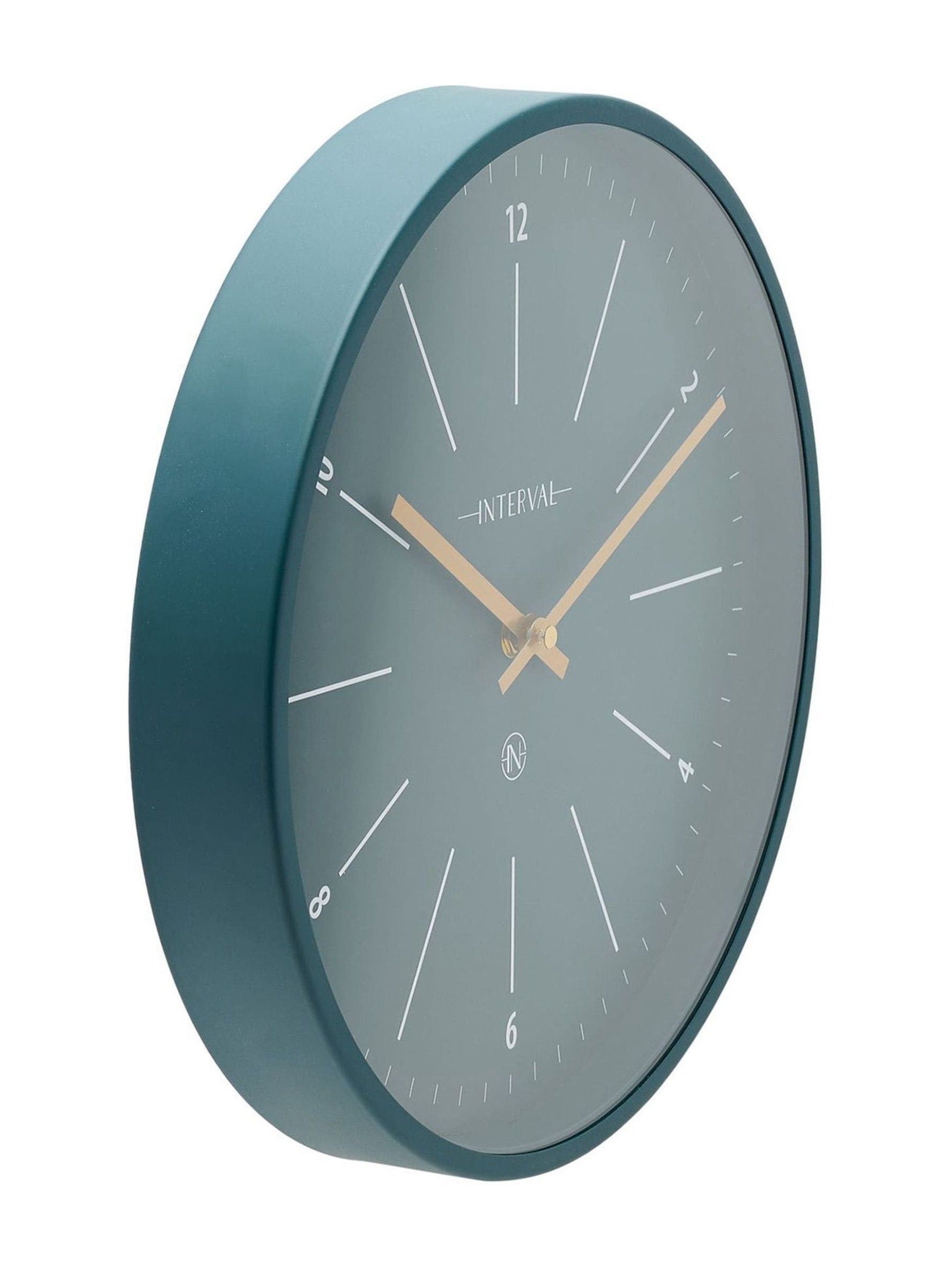Widdop emerald metal wall clock (British brand)