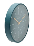 Widdop emerald metal wall clock (British brand)