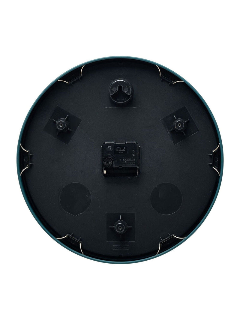 Widdop emerald metal wall clock (British brand)