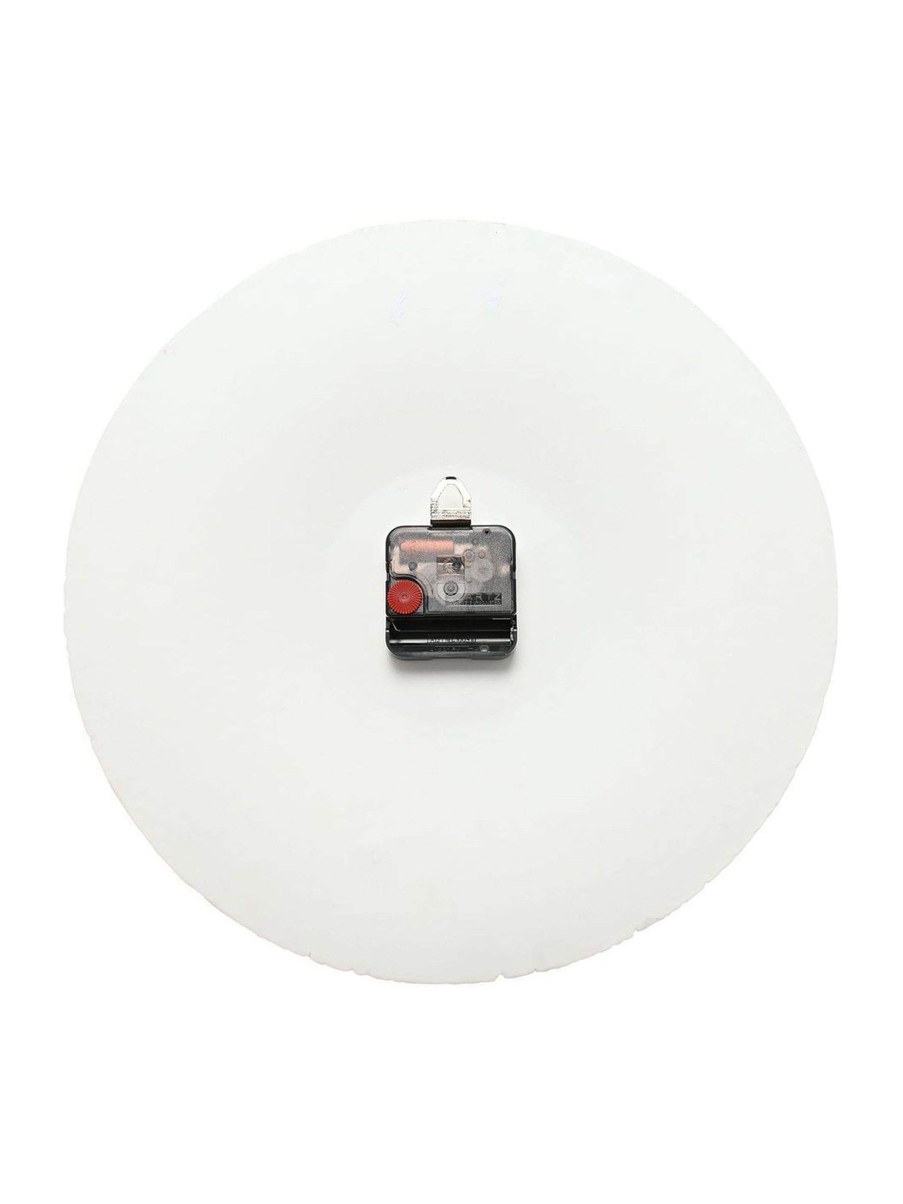 Widdop white round porcelain wall clock 35cm, UK version