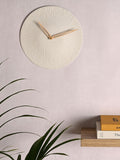 Widdop white round porcelain wall clock 35cm, UK version