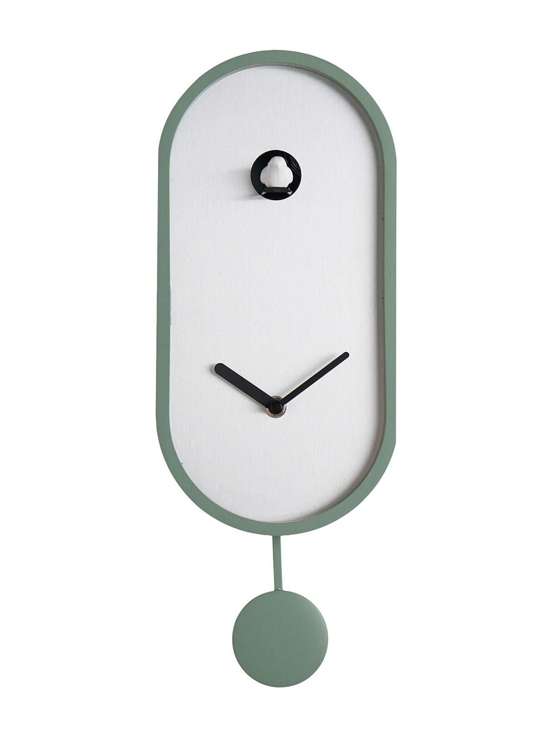 Widdop green interval cuckoo clock with pendulum, UK version