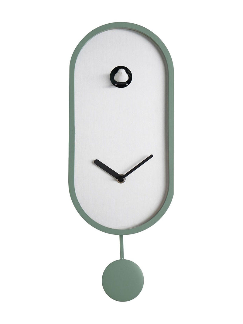 Widdop green interval cuckoo clock with pendulum, UK version
