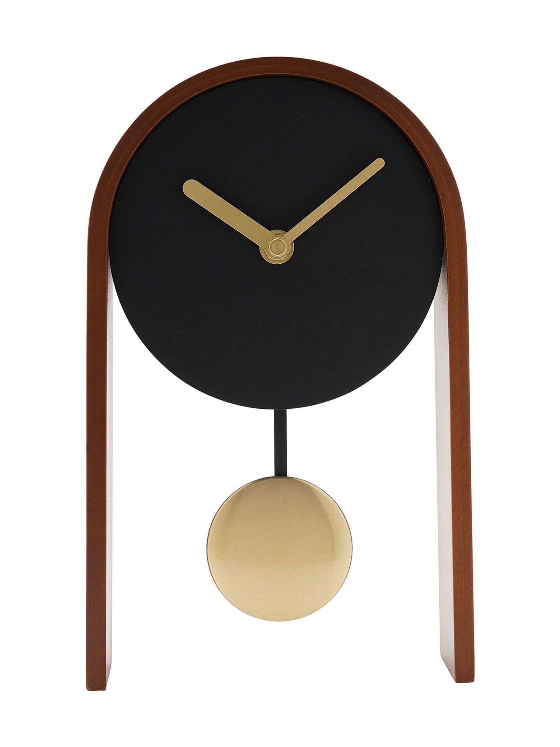 Widdop black pendulum desk clock, imported from the UK