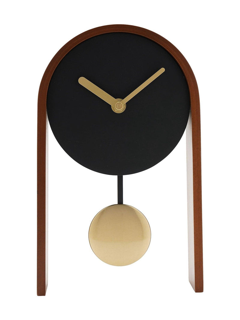 Widdop black pendulum desk clock, imported from the UK