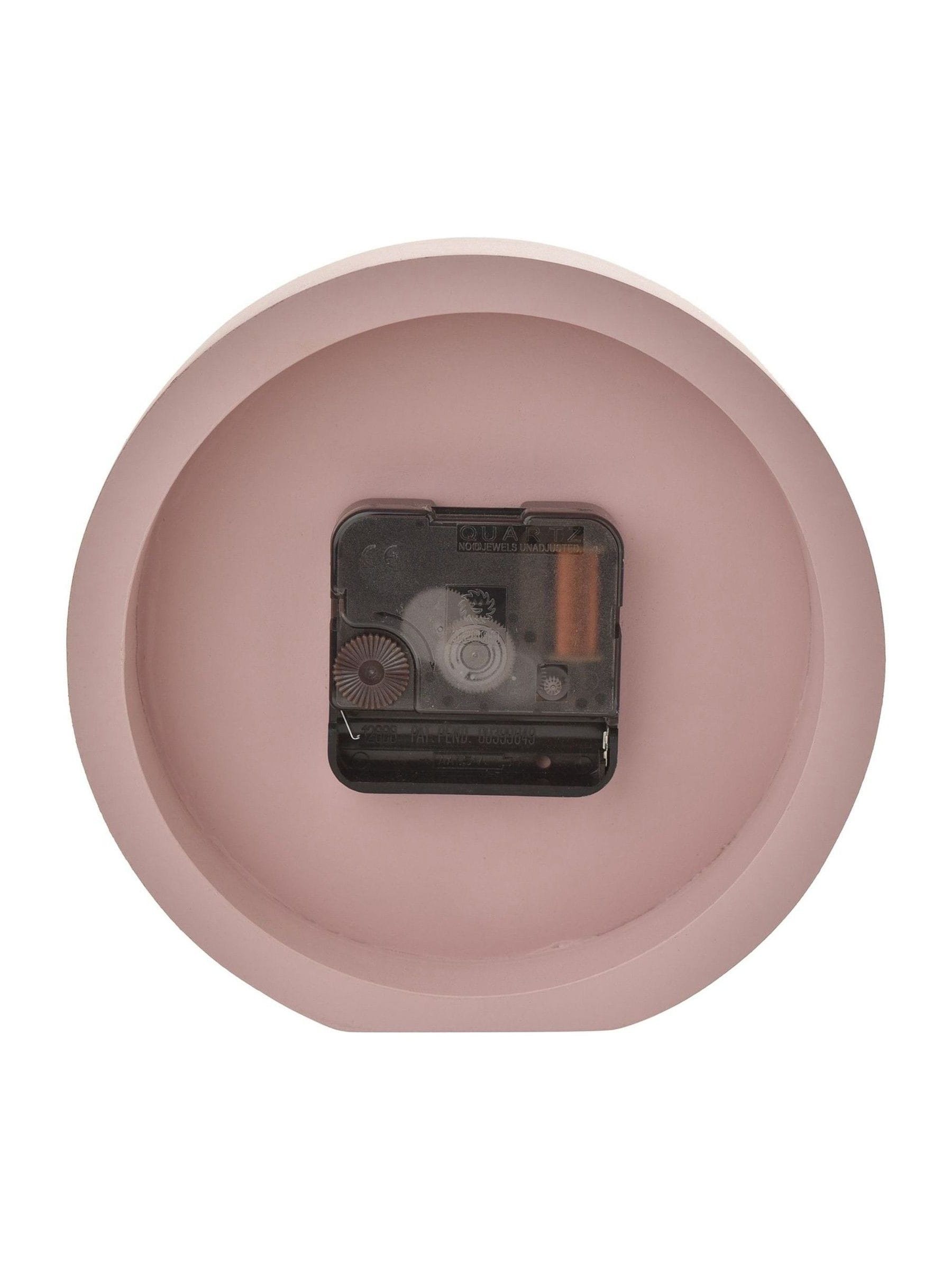 Widdop pink minimalist desk clock, imported from the UK