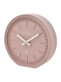 Widdop pink minimalist desk clock, imported from the UK
